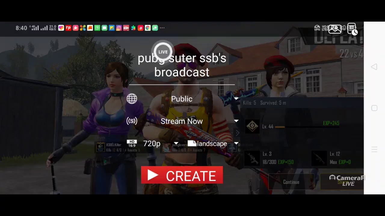 pubg suter ssb's broadcast