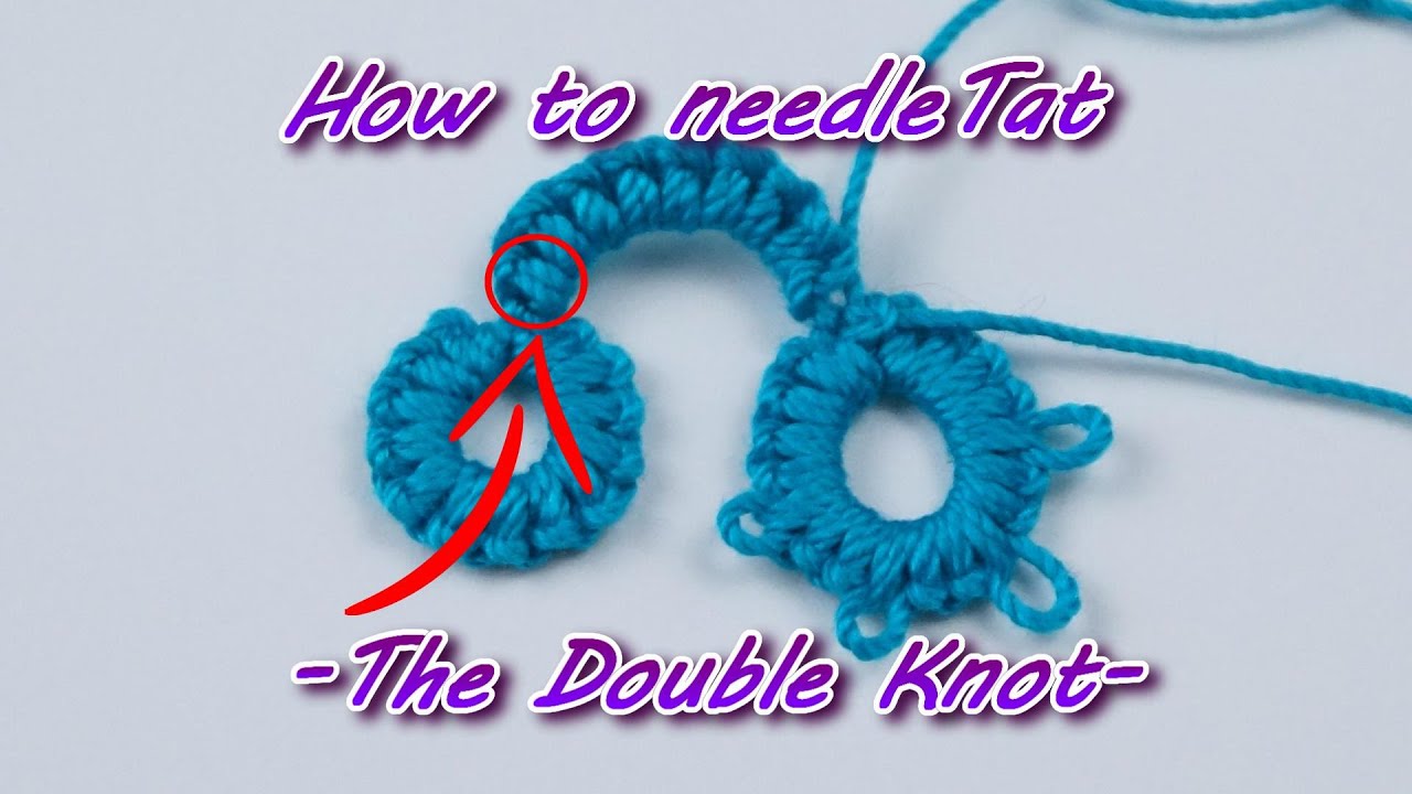 How to Needle tat The Double Knot / Needle tatting How to Part 1 YouTube
