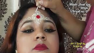 HOW TO DRAW ADVANCE KOLKA ON FOREHEAD/ BEAUTIFUL CHANDAN DESIGN/ EASY &BASIC STROKE OF ADVANCE KOLKA