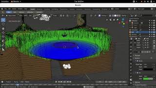 blender2.8 grease pencil forest generated by python