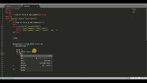 sum of all N odd numbers in PHP - Find sum of all  odd numbers in php
