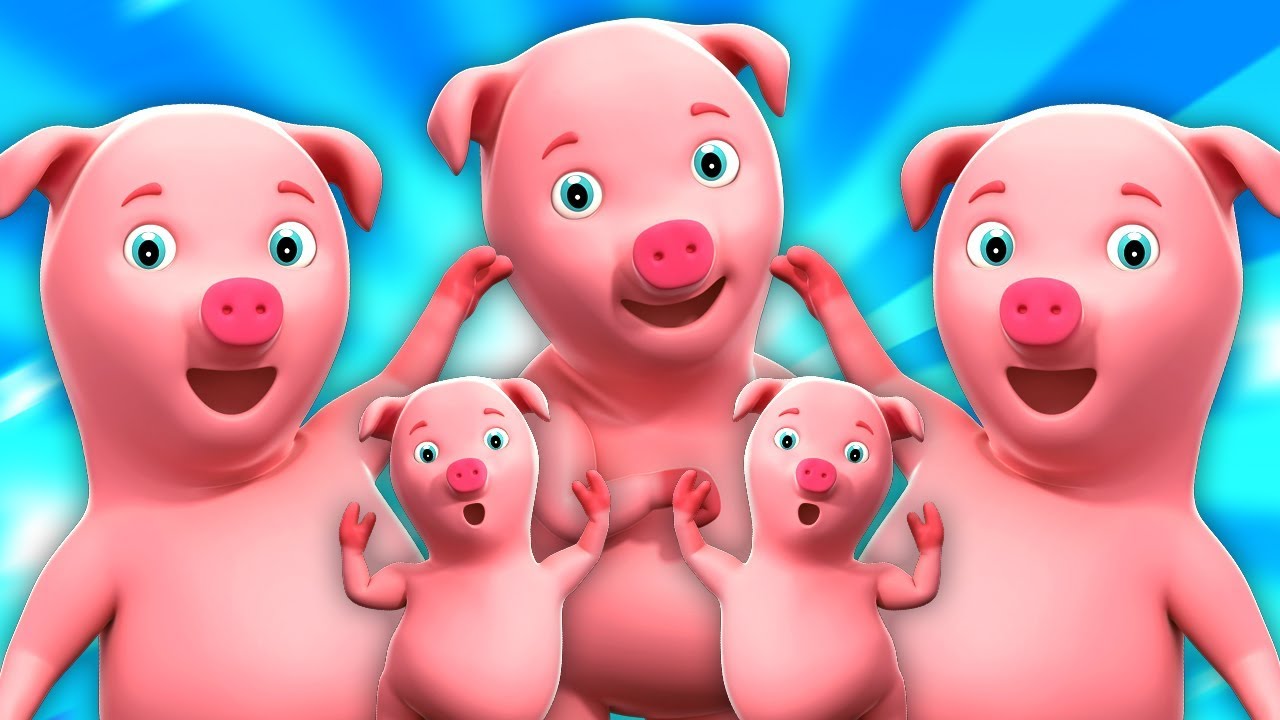 ⁣lima babi kecil | lagu untuk anak-anak | melompat lagu untuk anak-anak | Five Little Piggies