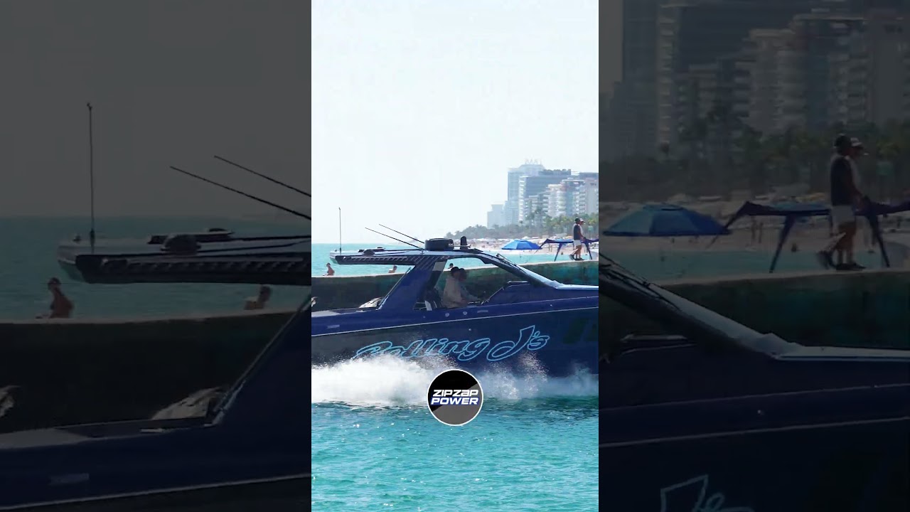 SIX! Rolling j's #performanceboats #cigaretteboat #rollingjs #powerboat # speed #bigmoney
