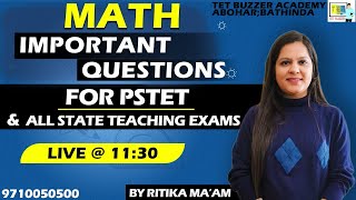 PSTET 2024 Math Preparation || Important Questions (Simplification Session: 01)|| TET BUZZER Academy