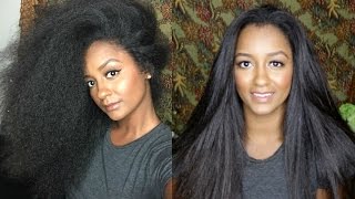 Curly to Straight Hair Tutorial | FRIZZY TO SLEEK