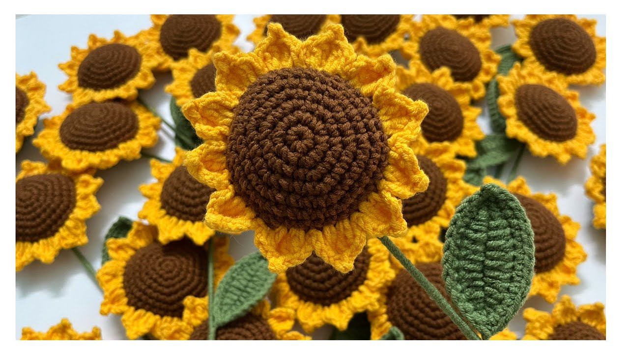 #119 Crochet Sunflower🌻| Hướng Dẫn Móc Hoa Hướng Dương | Dương Liễu Handmade 🌻