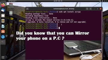 Mirror your android phone on ubuntu