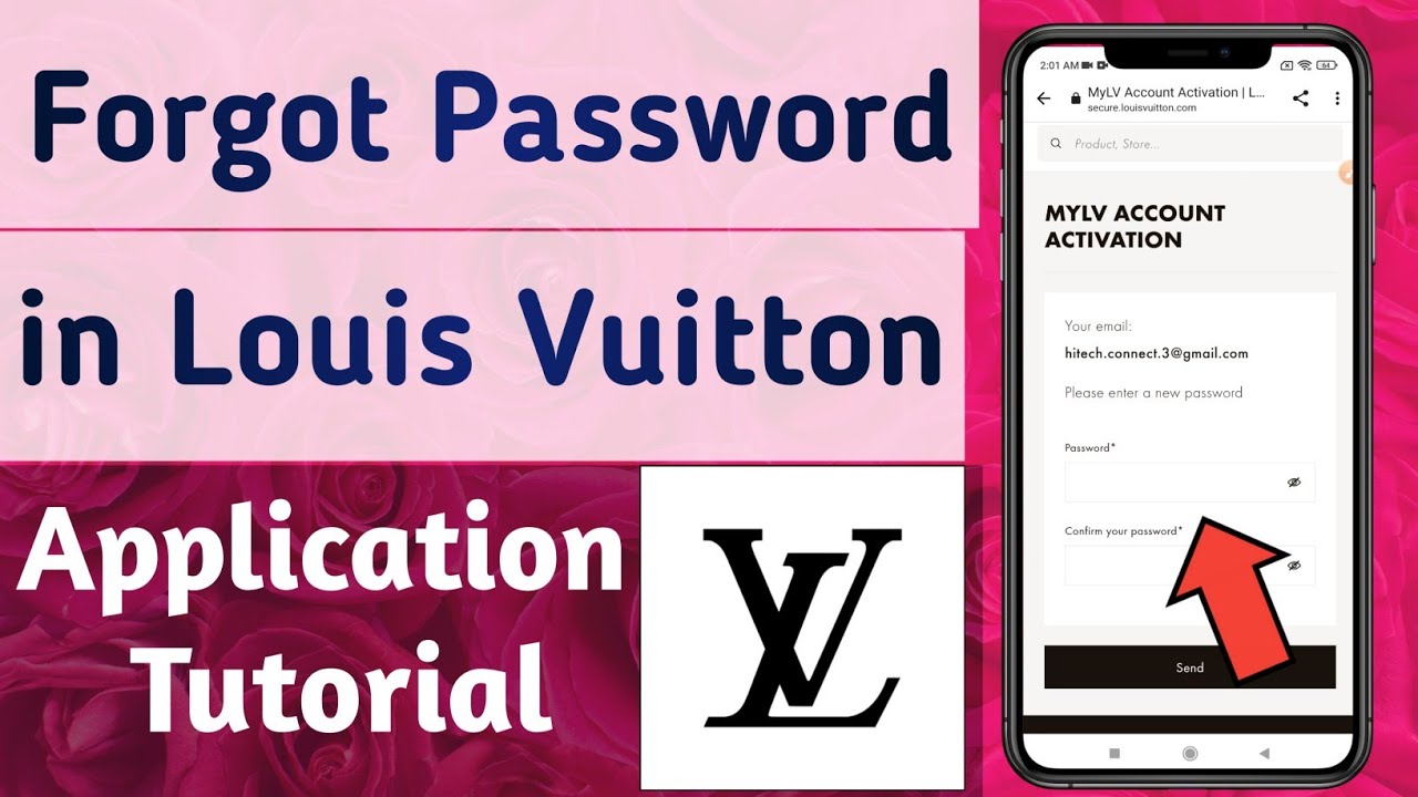 Forgot Account Password in Louis Vuitton App then learn how to