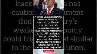 “Russia Faces ‘Revolution Risk’ Warning Amid Economic Struggles!! #shorts