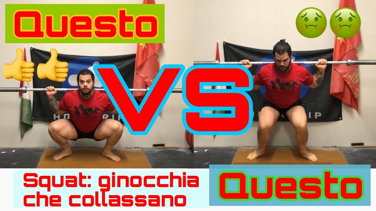 Ginocchia che Collassano nello Squat (Ginocchio Valgo): Le Cause & i Rimedi