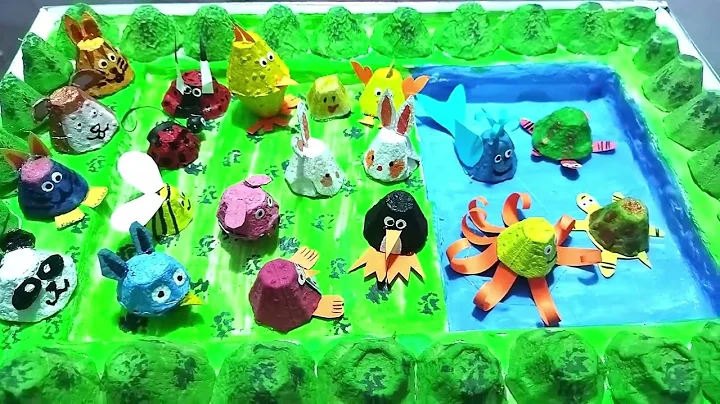 How to make animal world from egg tray| DIY Egg Carton Craft ideas for Kids|