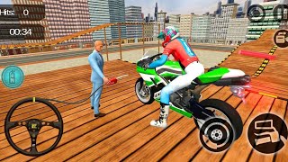 3D City Bike Stunt Parking Adventure - 3D Motorcycle Racing Game - Android Gameplay screenshot 5