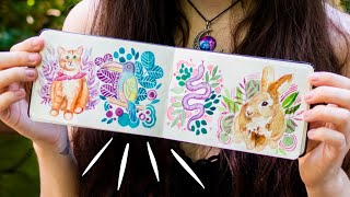 IT'S FINALLY FILLED! Small Watercolor Sketchbook Tour! 🎨