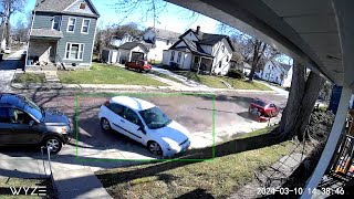 CRAZY DOUBLE CAR CRASH - MUST SEE!! - Caught on Wyze Cam v3 by JRESHOW 438 views 1 month ago 49 seconds