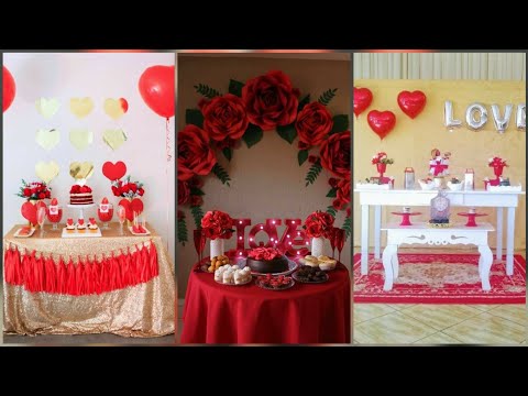 Valentine's Table Decoration/Valentine's Table Setting/Anniversary Table Decoration Ideas