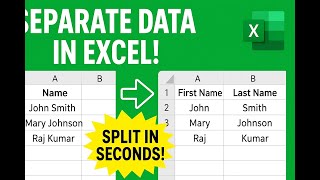 Stop Typing Manually! Separate Data in Excel in Seconds