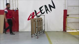 Lean Manufacturing - 4Lean - Filled Pannel Standing Hive Multi Base Plate None Front/Back Cart
