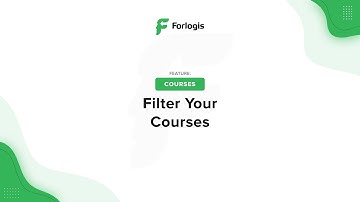 Forlogis LMS: Filter Your Courses