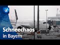 Verkehrschaos nach Schneefällen in Bayern