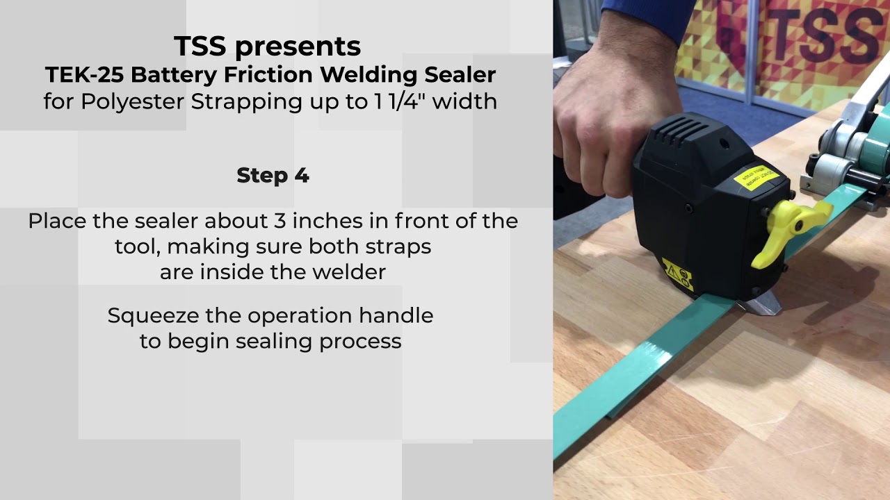 Teknika Strapping System TEK-25 Battery Friction Weld Sealer Tool for PET & PP Strapping