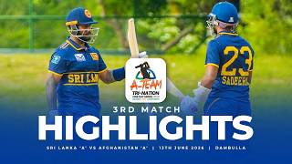 Highlights - Sri Lanka 'A' vs Afghanistan 'A' | 3rd One-Day Game - Tri-nation Series 2026