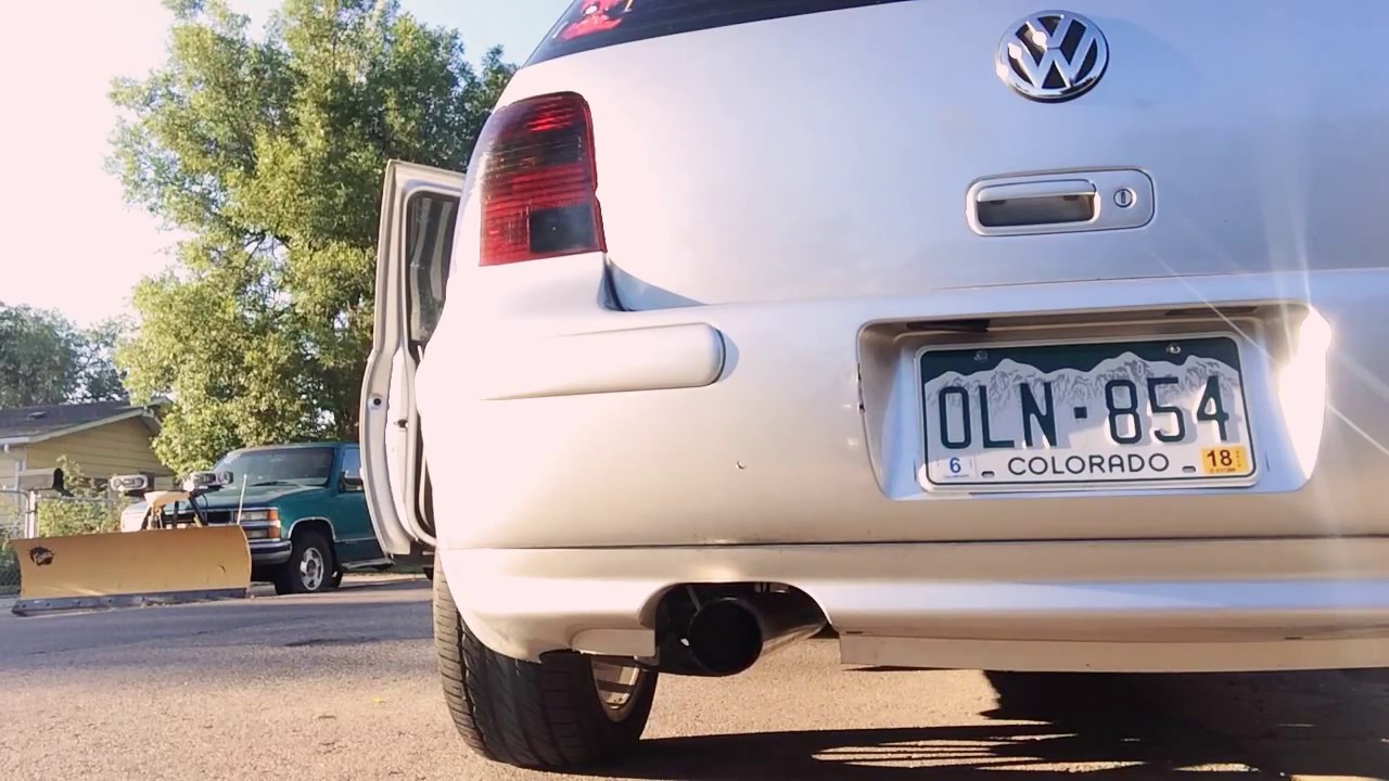 Mk4 gti 1.8t muffler delete. No resonator. 3" straight piped YouTube