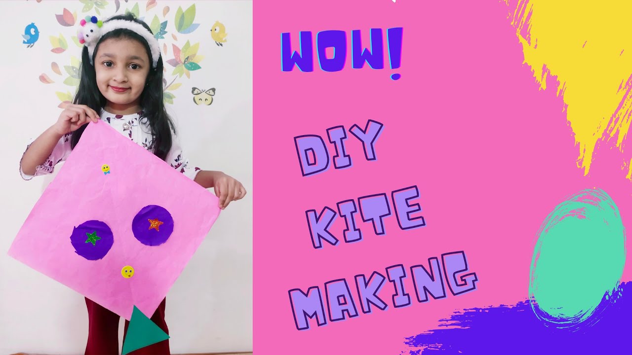 How to make Handmade Paper Kite at Home DIY Kite Making Paper Kite