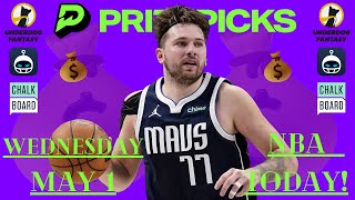 NBA PRIZEPICKS TODAY | Wednesday May 1 2024 | BEST BASKETBALL DFS PICK'EM | SLEEPER