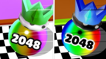 Ball Merge 2048 vs Reverse Video Ball Colour Run walkthrough , iOS Android  New Update (  part : 89)