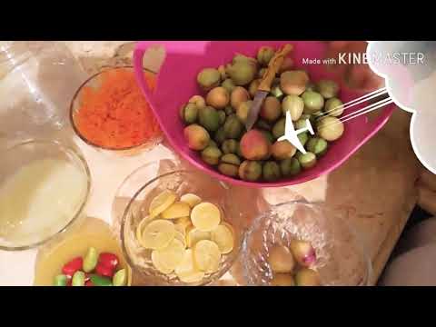 مخلل الزيتون التفاحي بخلطيتي المميزه من مطبخي  