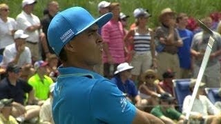 Rickie Folwer sticks his tee shot close to 5 feet on No. 17 at THE PLAYERS
