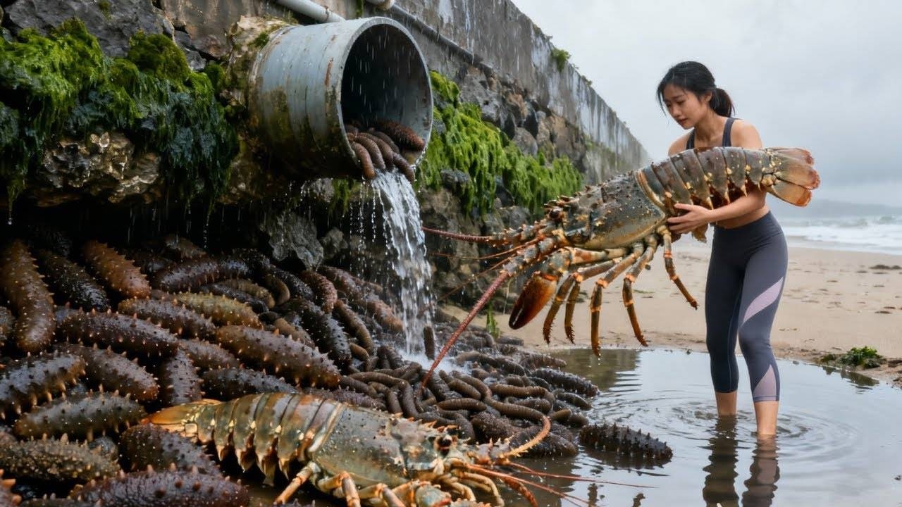 小章发现海鲜窝，龙虾、海参都是值钱货，竟还有比脸大的多宝鱼【赶海小章官方频道】