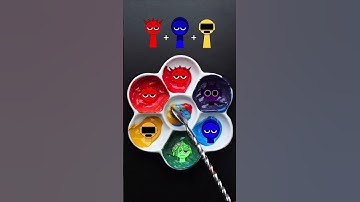 FUNNIEST Incredibox Sprunki color mixing EVER! ( Part 2 ) #colormixing #satisfying #shorts #sprunki