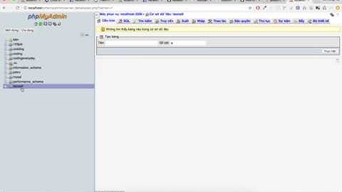 [import export csdl  ] -  Nhập xuất CSDL trong phpmyadmin P1
