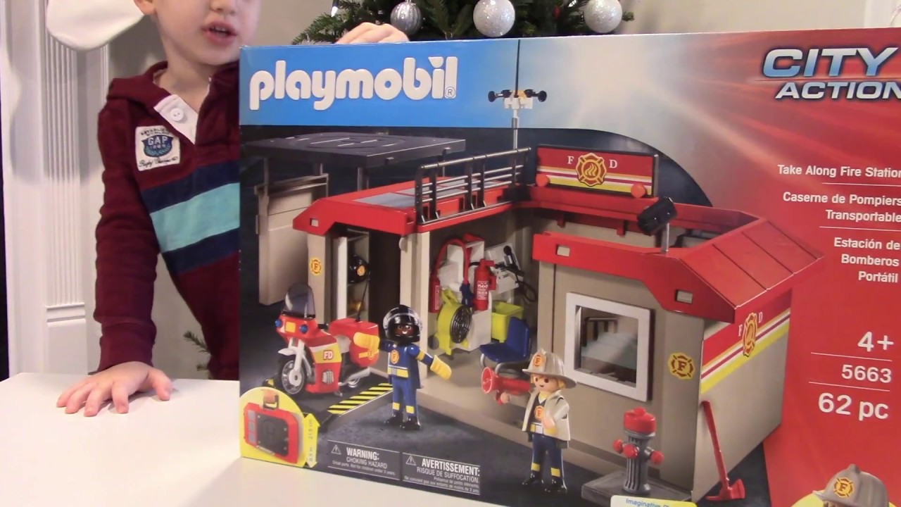 Playmobil Caserne de pompiers transportable 5663