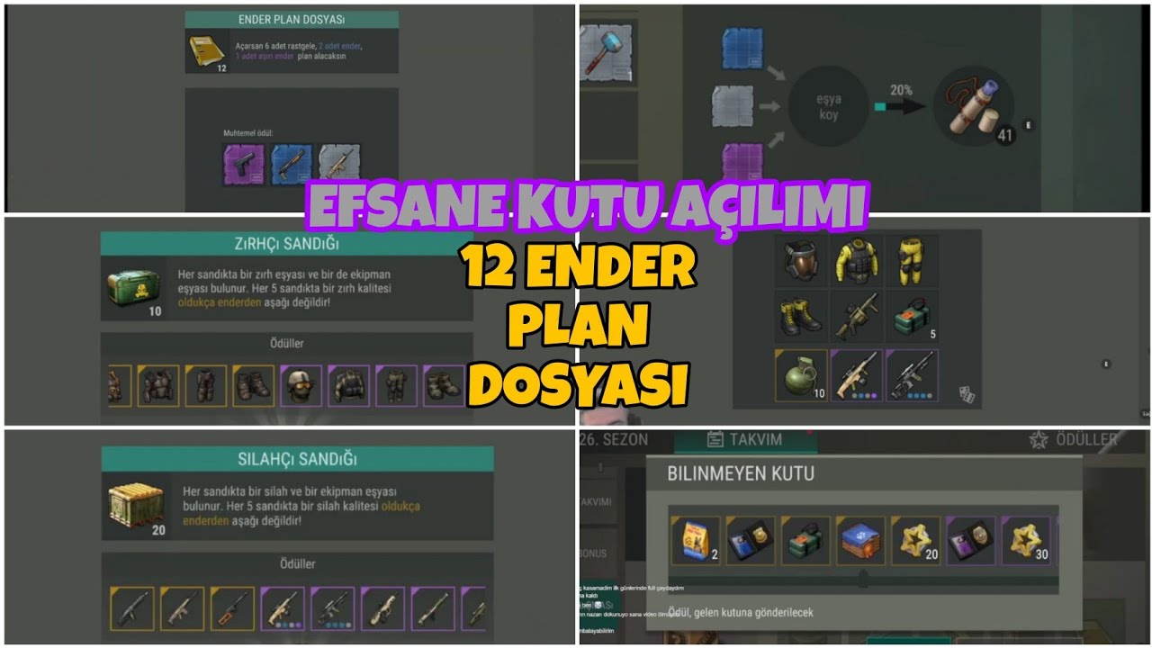 12 ENDER PLAN DOSYASI - 100 SİLAH MODİFİYESİ - CRATER - EFSANE KUTU AÇILIMI