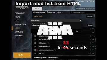 [ARMA 3] Import HTML mod list in 33 seconds