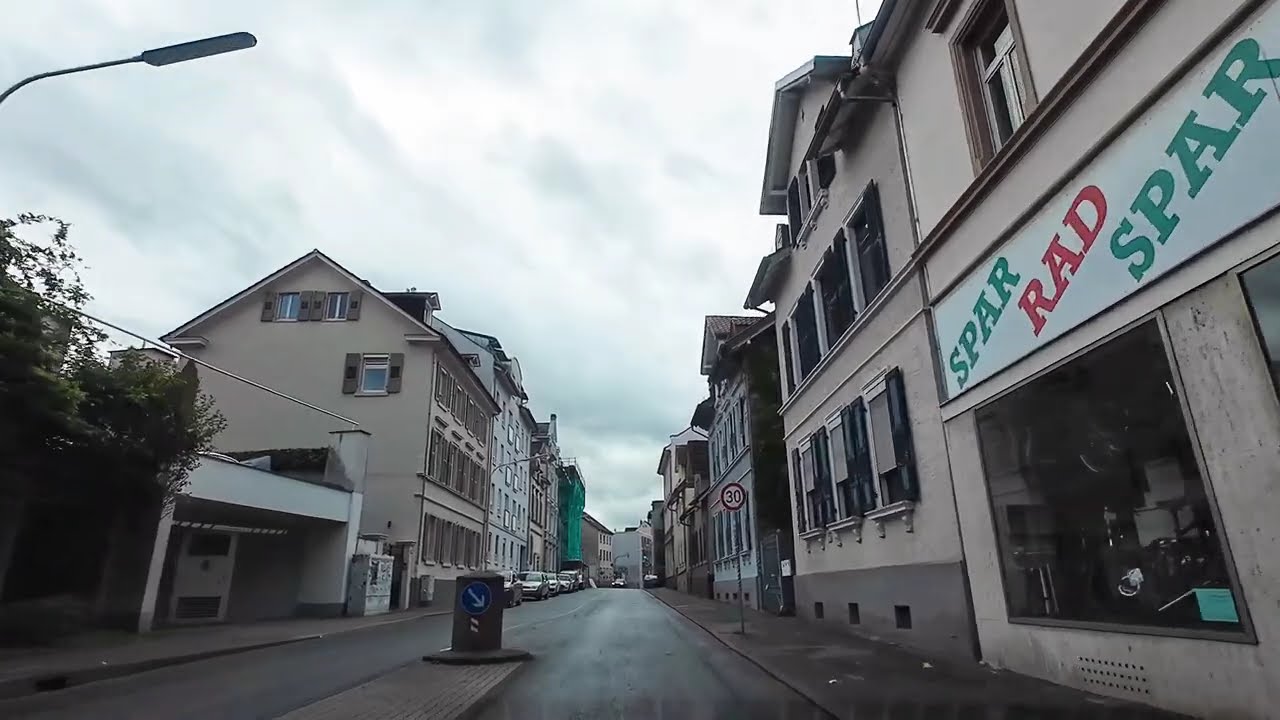 Driving in German City Darmstadt - #vlog