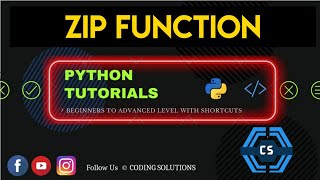#38 Zip Function In Python | Python Programming For Beginners | Coding Solutions