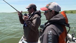 Trolling Lake Oahe Walleye