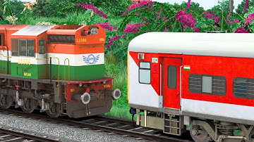 WDM3D BANKERS ATTACH IN WAP5 EPRESS TRAIN | BUMPY RAILROAD | RAILWORK | TRAINS SIMULATOR GAMEPLAY