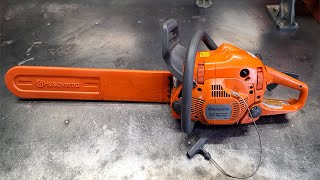 Husqvarna Chainsaw Pull Starter Jammed Up! Step By Step Repair!