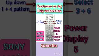 Sony crt tv service mode, sony tv service mode code, Sony tv service mode remote options