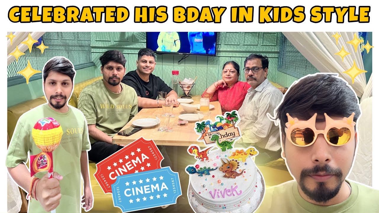 Celebrated lil brother’s birthday like a Kid - movie 🎬 dinner 🍝 shopping 🛍️ cake 🎂