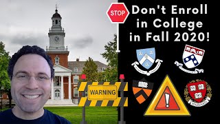College Counselor: Dont Go To College In 2020