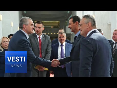 Crimea and Damascus Host Important Talks: Russia to Provide Syria With Important Rebuilding Material newspaper mockup