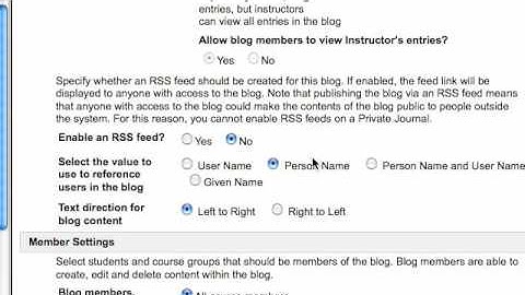 Blackboard: Create Blog