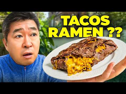 The General PUTS RAMEN in his taco!!