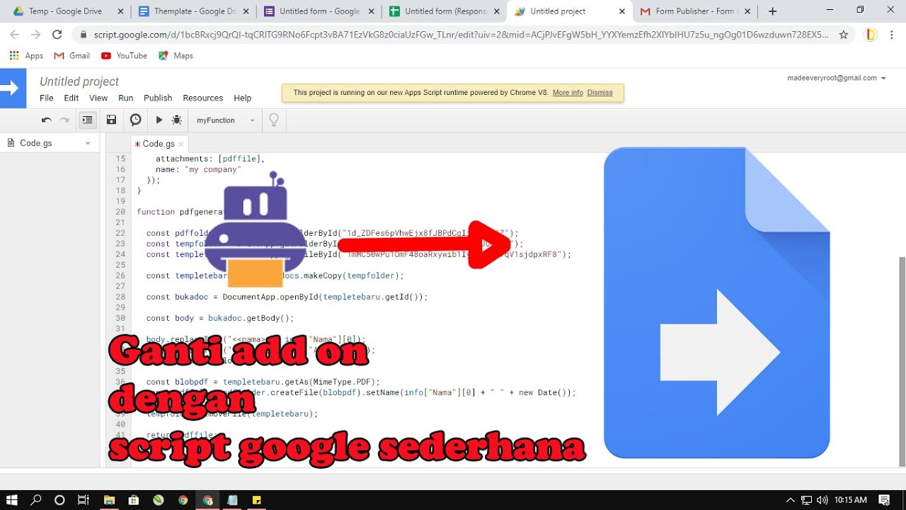 2 Cara kirim email konfirmasi saat user submit beserta file pdf di