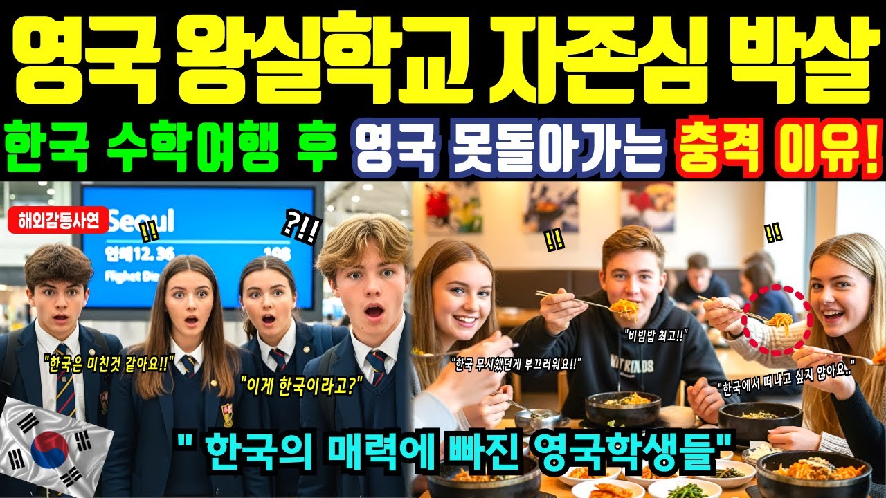[해외감동사연]영국 명문고 학생들 한국 수학여행 다녀온 후 충격 고백! BBC 긴급 보도, 조회수 300만 돌파한 이유, 귀국 후 영국이 발칵 뒤집힌 이유